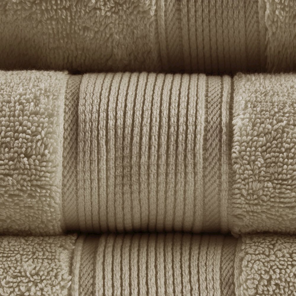 100% Cotton Bath 8 Piece Set in Taupe