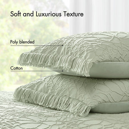 Willow 3PCS Bedspread Set, Sage color