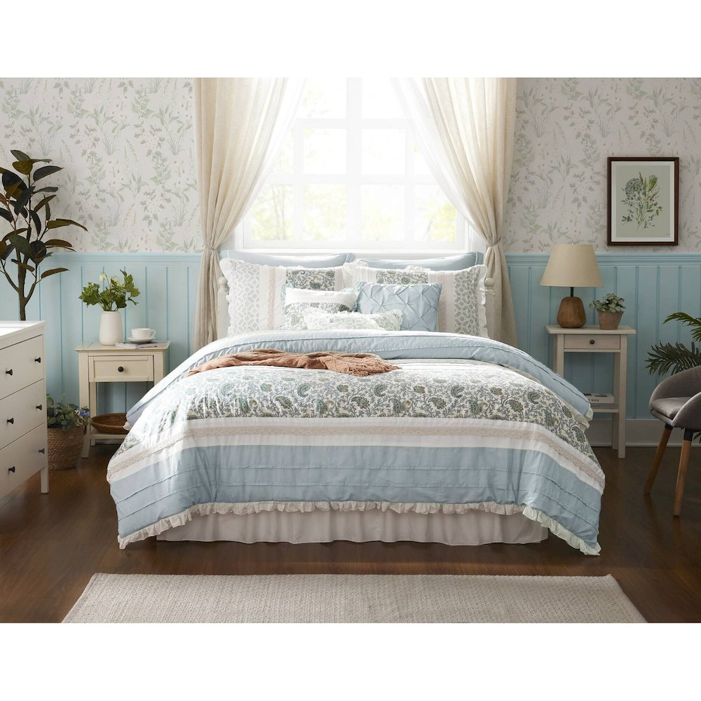 Dawn 9 Piece Cotton Percale Comforter Set