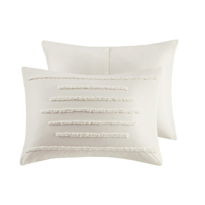 3 Piece Cotton Chenille Comforter Set