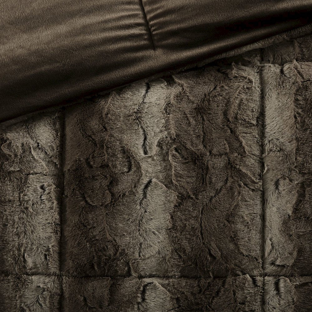 Zuri Faux Fur Comforter Set
