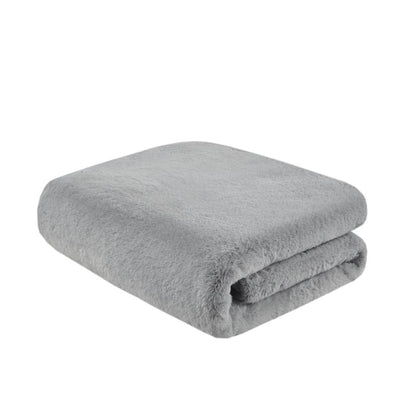 Solid Premium Faux Fur Throw