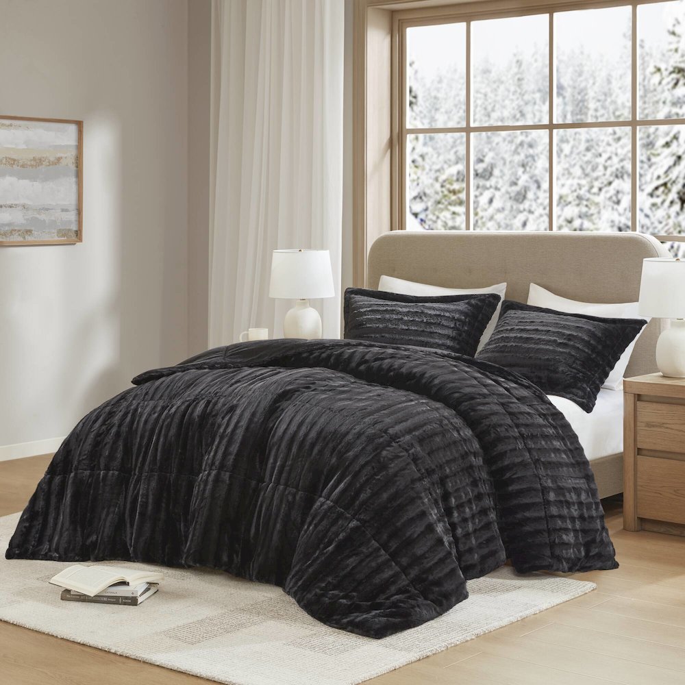 Duke Faux Fur Comforter Mini Set