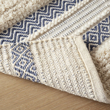 Asher Woven Texture Stripe Bath Rug