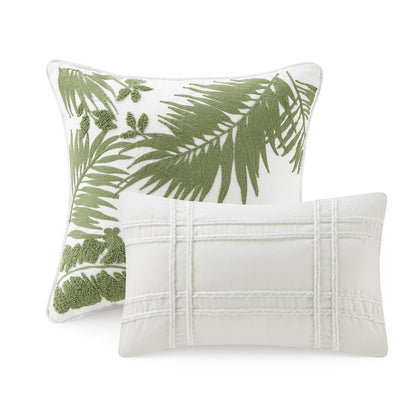 Kiawah Island 5 Piece Cotton Duvet Cover Set with Throw Pillow