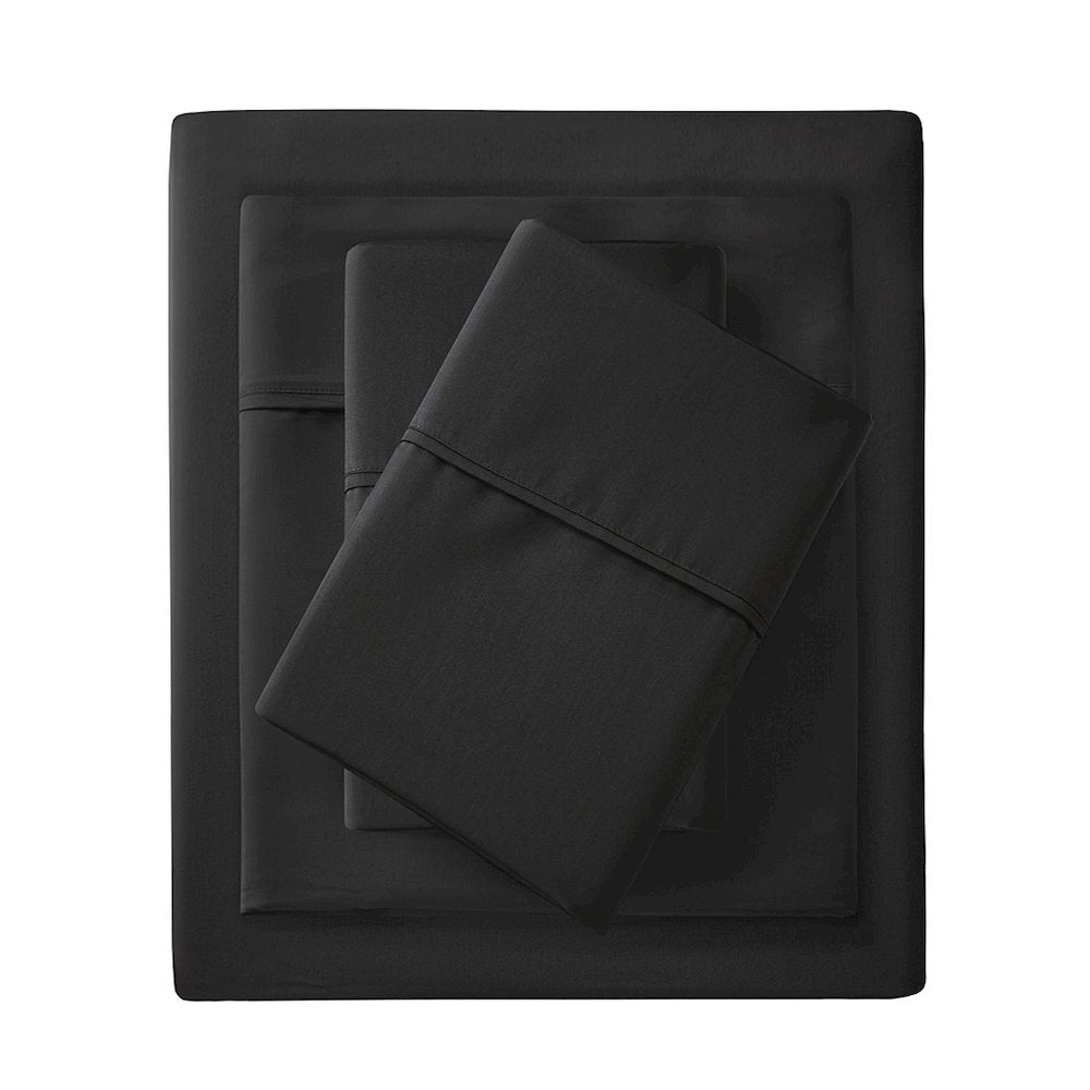 1500 Thread Count Cotton Blend 4 PC Sheet Set, Black color