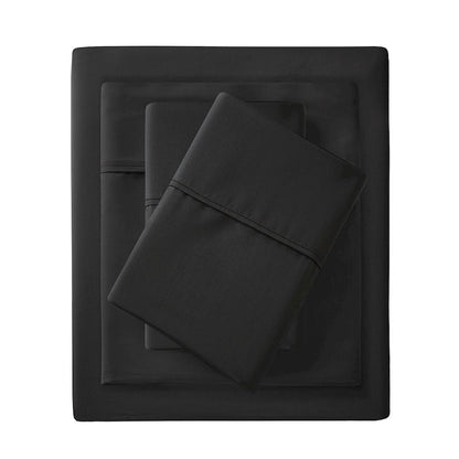 1500 Thread Count Cotton Blend 4 PC Sheet Set, Black color