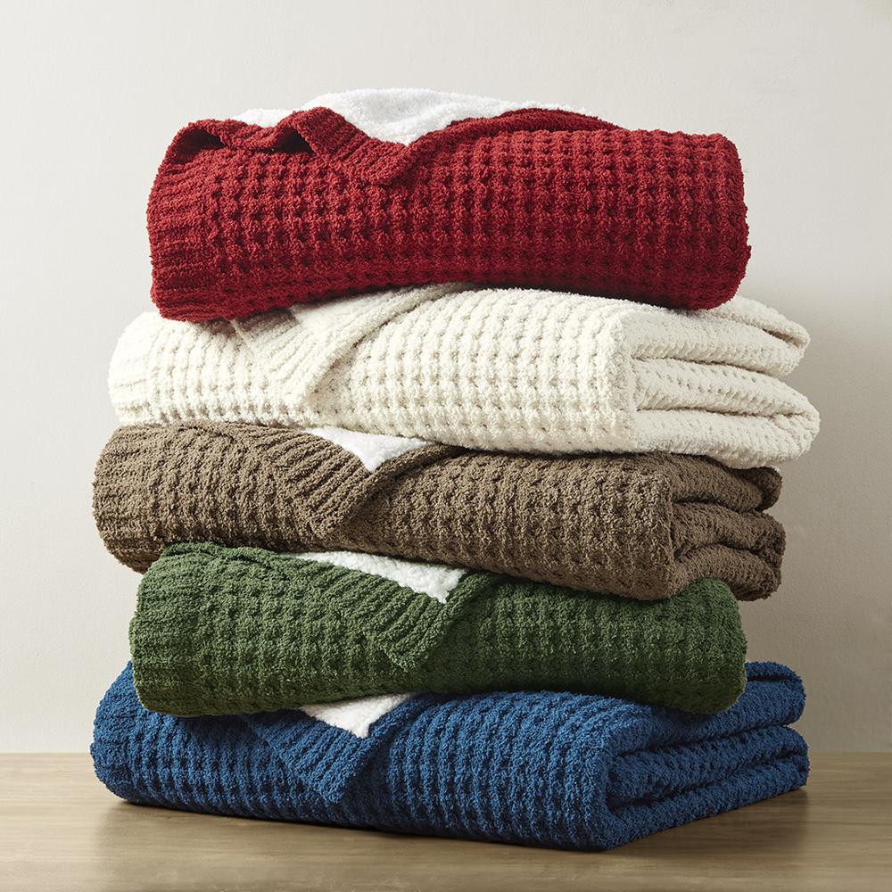 Waffle Knit Chenille Throw