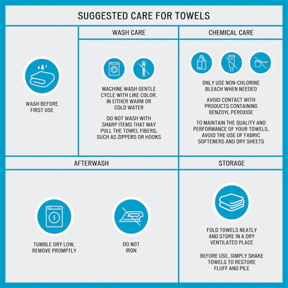 Sustainable Antimicrobial Bath Towel 6 Piece Set