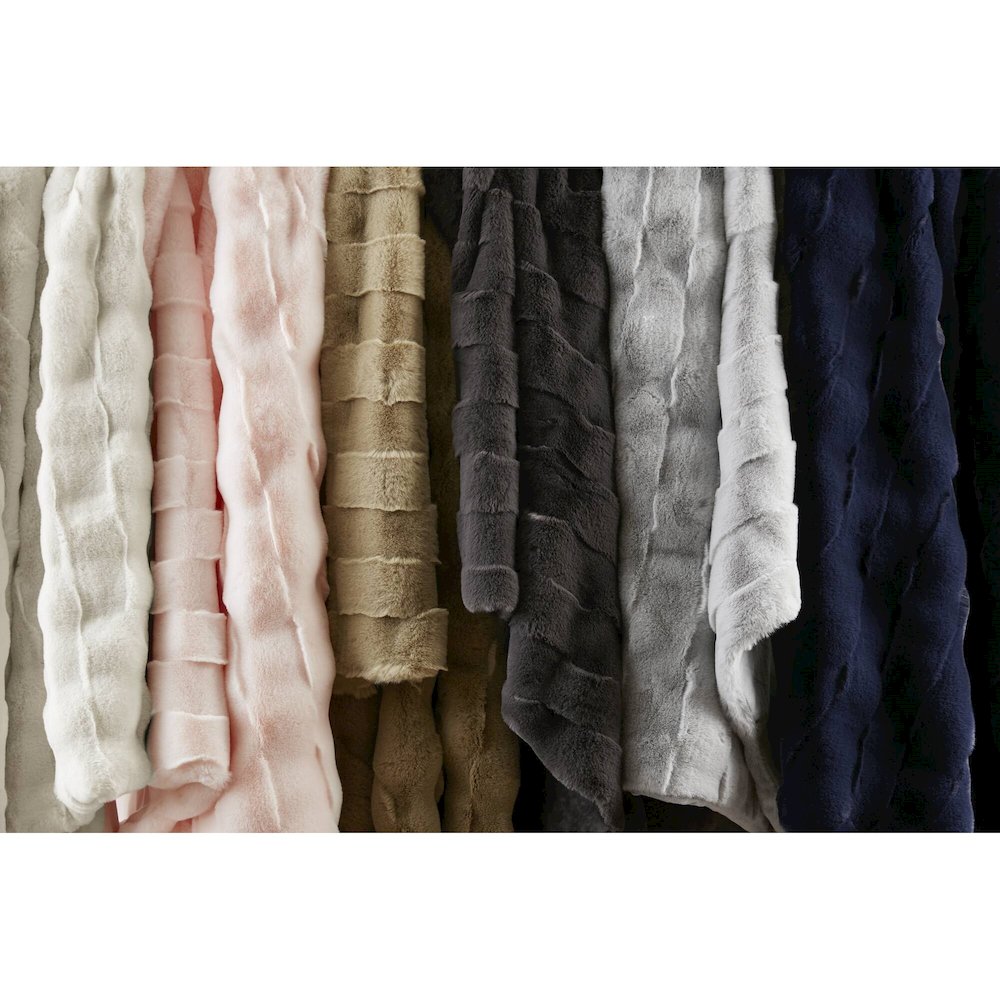 Vivienne Faux Fur Throw, Tan color