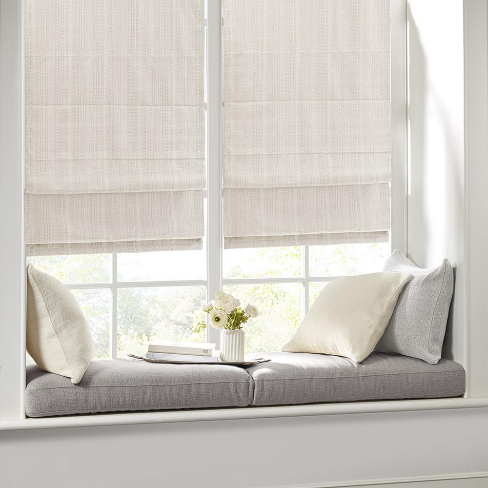 Basketweave Room Darkening Cordless Roman Shade