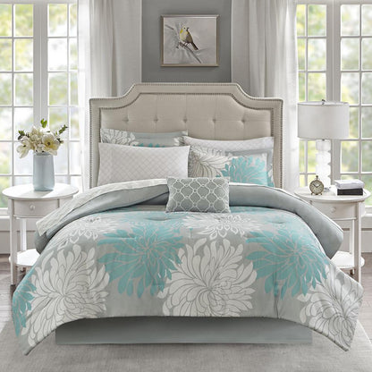 9 Piece Comforter Set with Cotton Bed Sheets