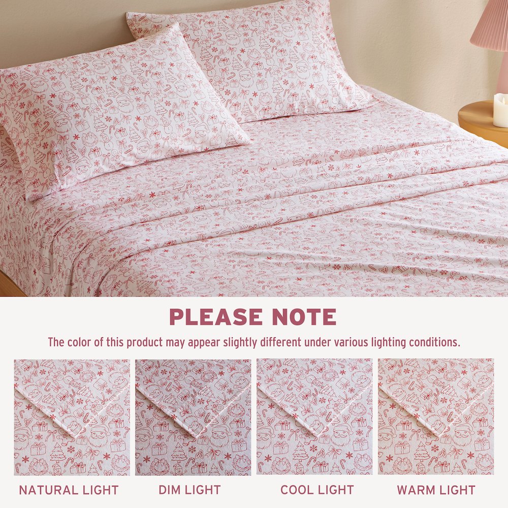 100% Cotton Flannel Pigment Printed Sheet Set