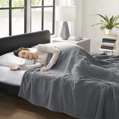 Dream Soft Heated Blanket, Grey color