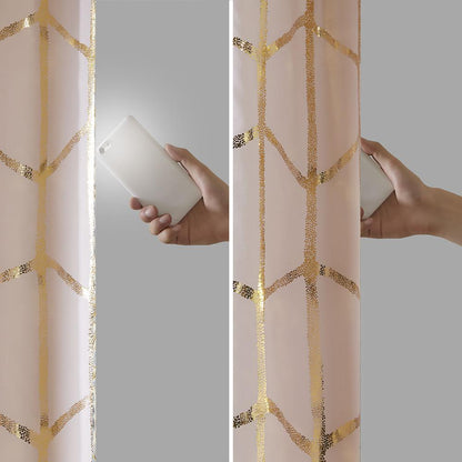 Enchanted Metallic Print Total Blackout Curtain Panel, Belen Kox