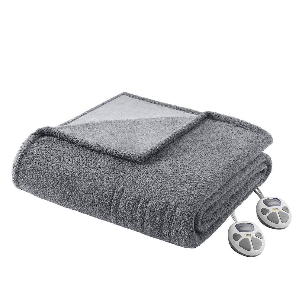 Dream Soft Heated Blanket, Grey color