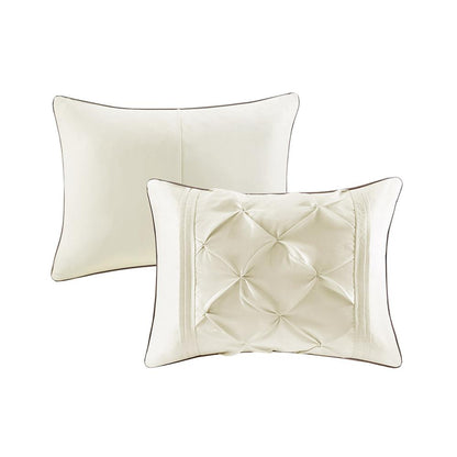 Laurel 7 Piece Tufted Comforter Set, Ivory color