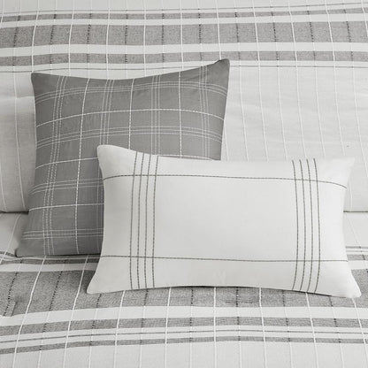 6 Piece Cotton Jacquard Oversized Comforter Set