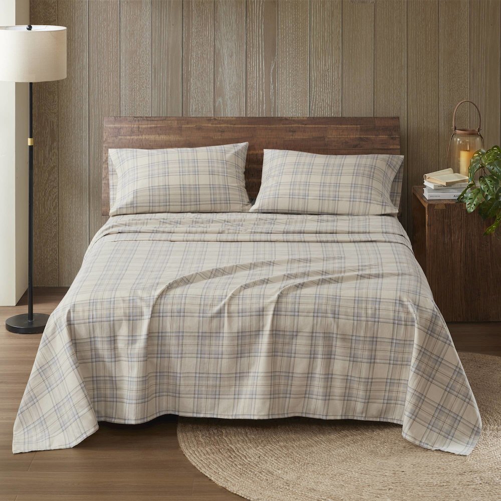 Flannel 100% Cotton Flannel Printed Sheet Set, Andrews color