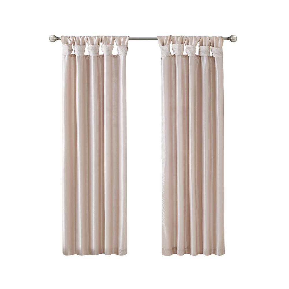 Twist Tab Lined Window Curtain Panel
