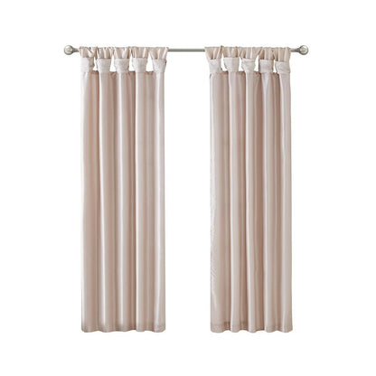 Twist Tab Lined Window Curtain Panel