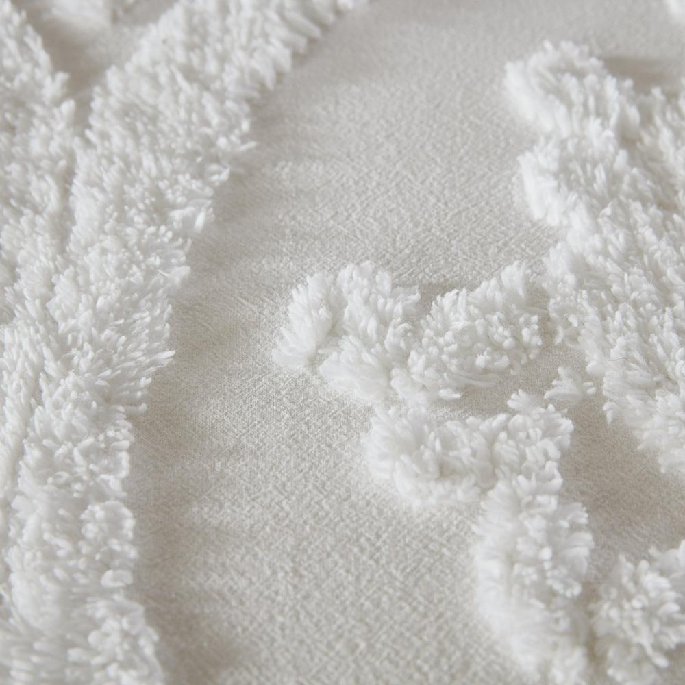 Seraphina White Chenille Duvet Cover Set, Belen Kox