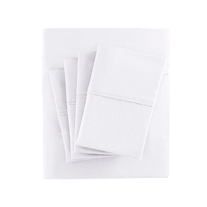 800 Thread Count Cotton Blend Sateen Sheet Set, White color