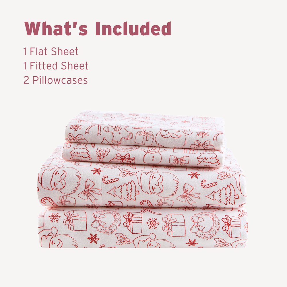 100% Cotton Flannel Pigment Printed Sheet Set