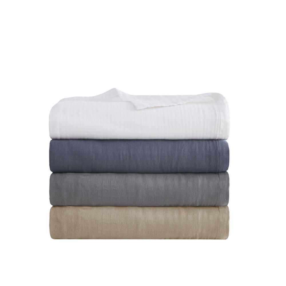 Gauze 100% Cotton Lightweight Blanket, White color