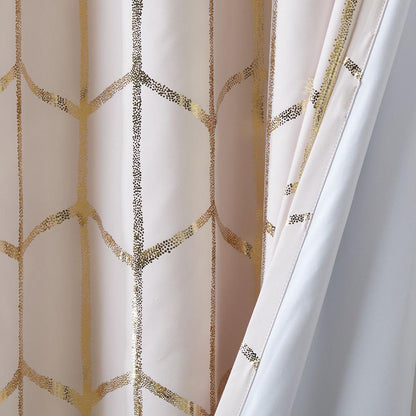 Enchanted Metallic Print Total Blackout Curtain Panel, Belen Kox