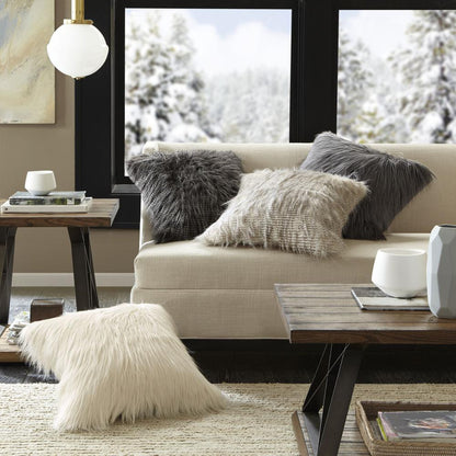 Faux Fur Square Pillow