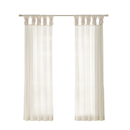 Twisted Tab Voile Sheer Window Pair
