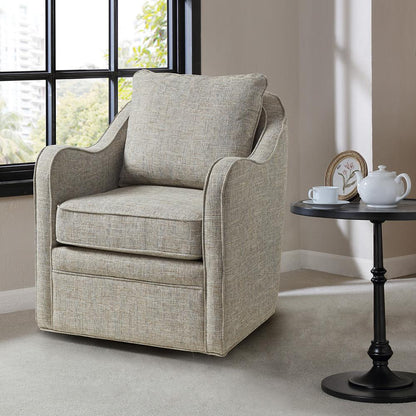 Wide Seat Swivel Arm Chair