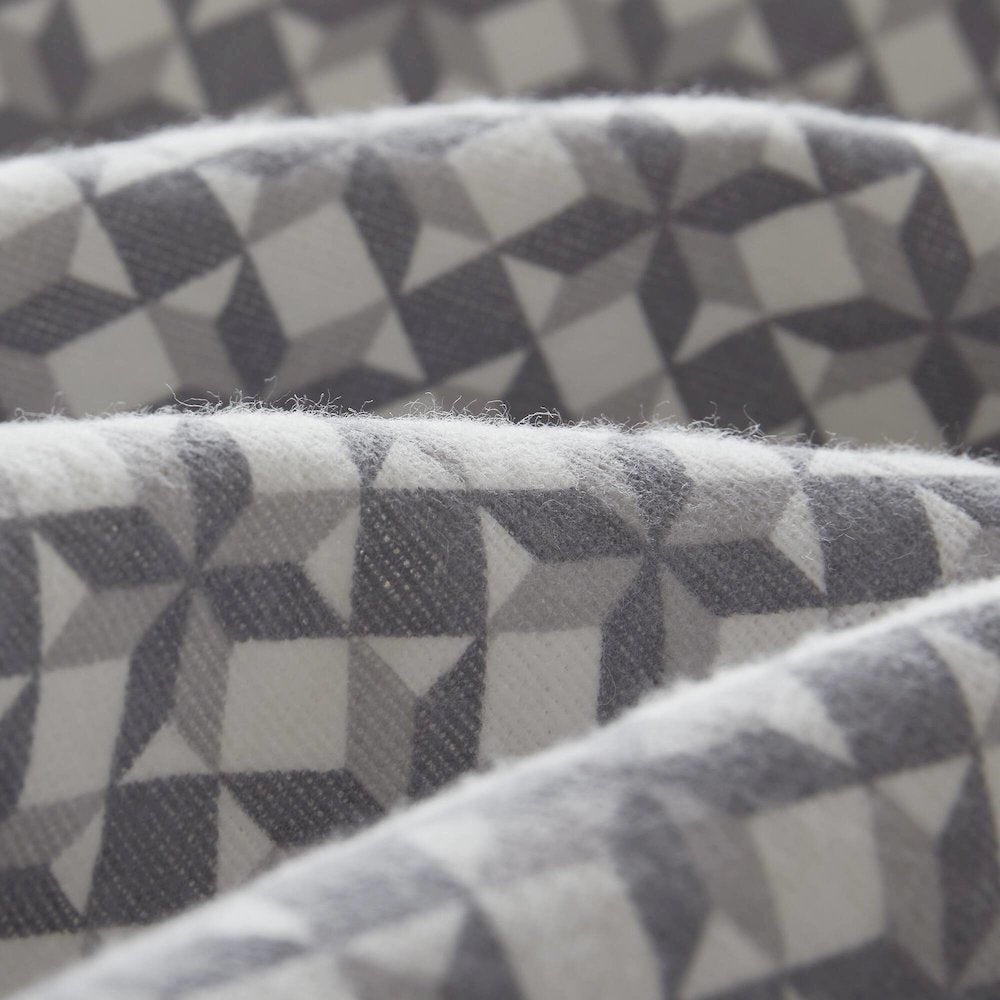 Cozy Flannel 100% Cotton Flannel Printed Sheet Set, Snowflake color
