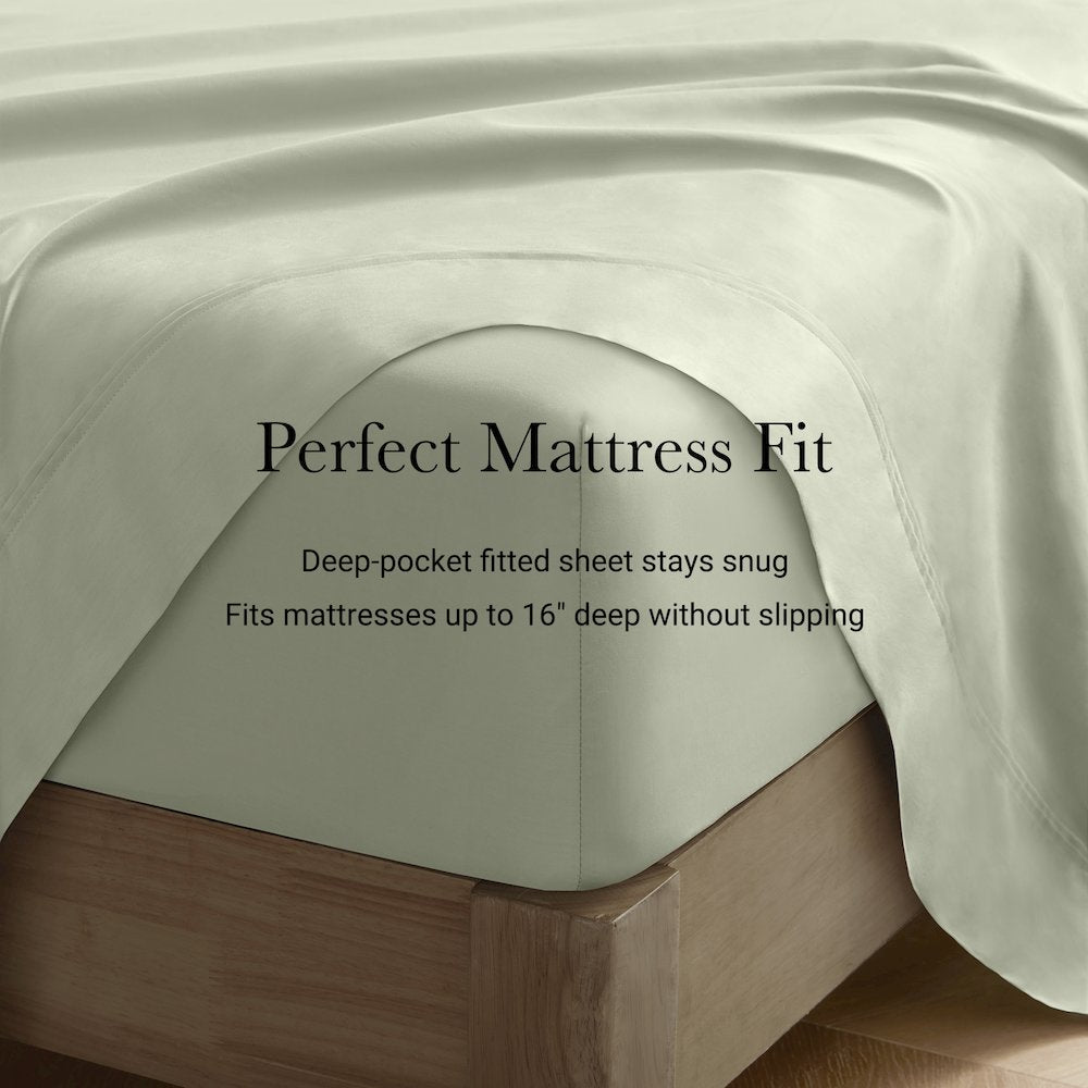 Sateen Sheet Set, Sage color