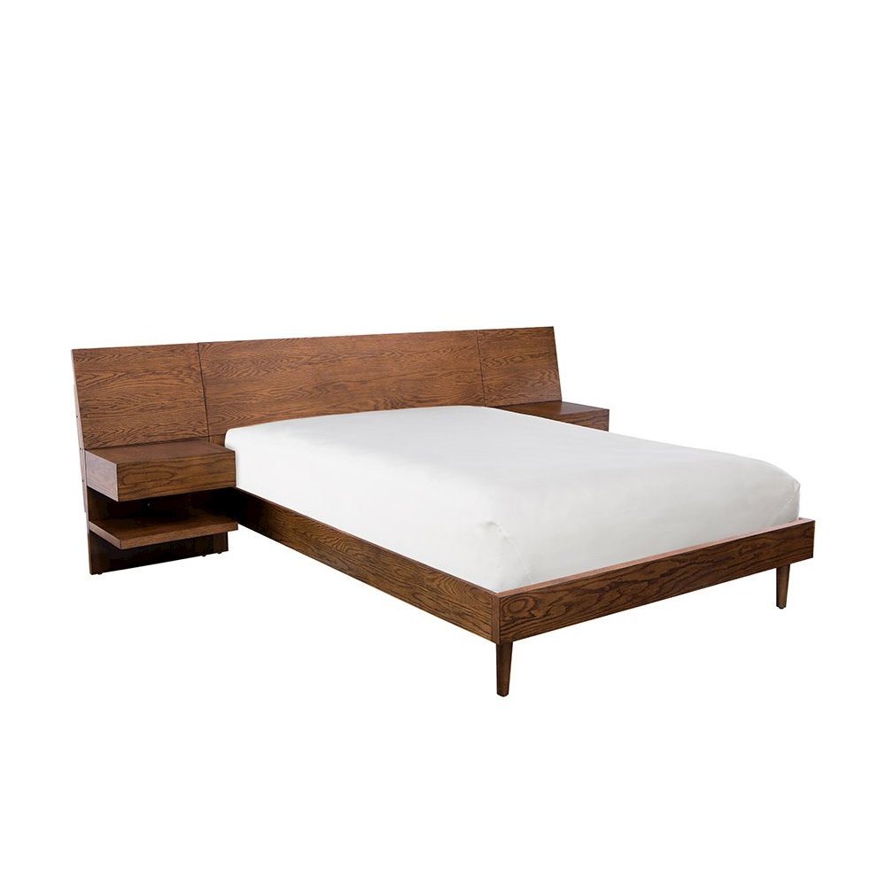 Bed with 2 Nightstands