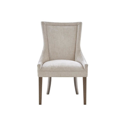 Beige Dining Chairs Set of 2, Mid Century Upholstered Chairs for Dining Table