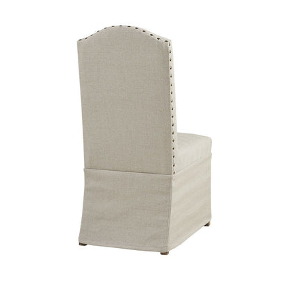 Set of 2 High Back Dining Chairs with Skirts