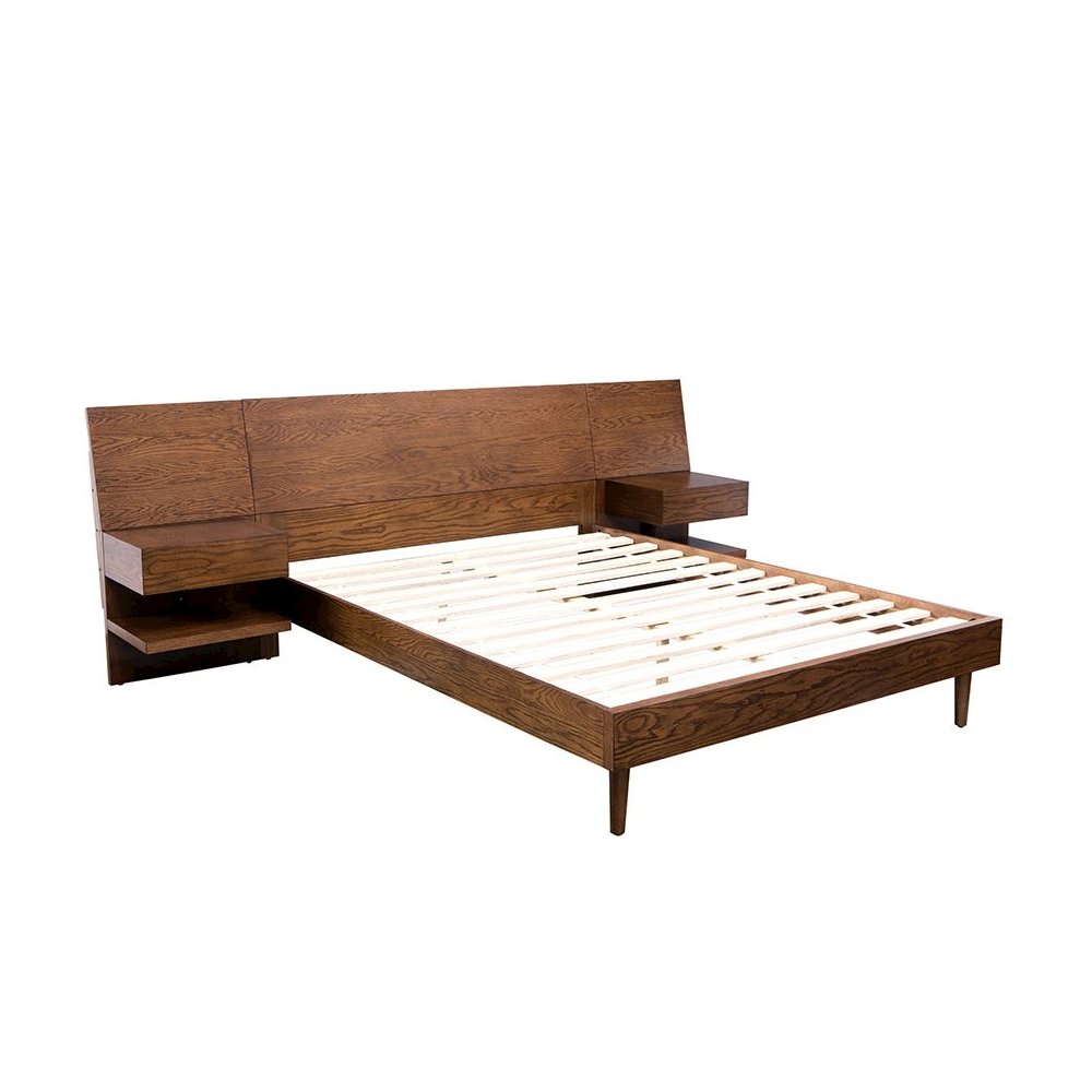 Bed with 2 Nightstands