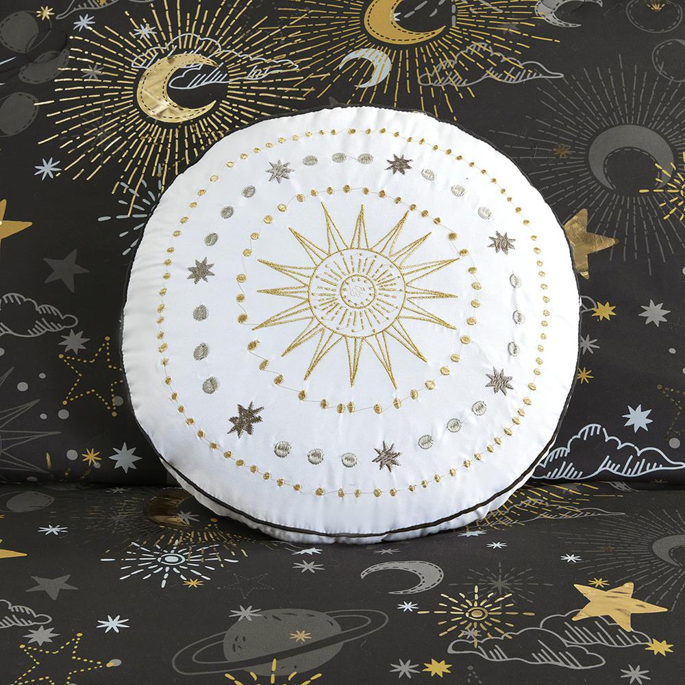 Starry Sky Metallic Comforter Set with Throw Pillow