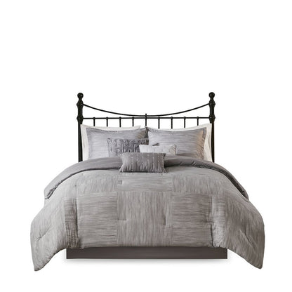 7 Piece Printed Seersucker Comforter Set