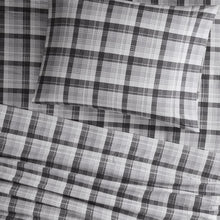 Flannel Sheet Set, Grey Plaid color