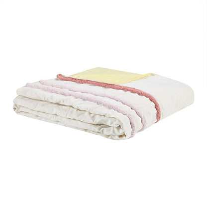 Cotton Duvet Cover Set with Chenille Trim