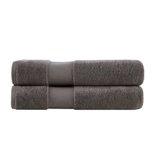 100% Cotton Bath Sheet 2 Piece Set in Charcoal Color