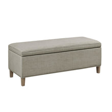 Gray Ottoman with Storage – Elegant Storage Bench for Bedroom & Living