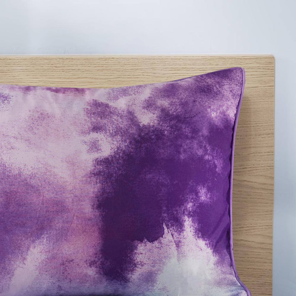 Watercolor Tie Dye Printed Duvet Cover Set with Throw Pillow