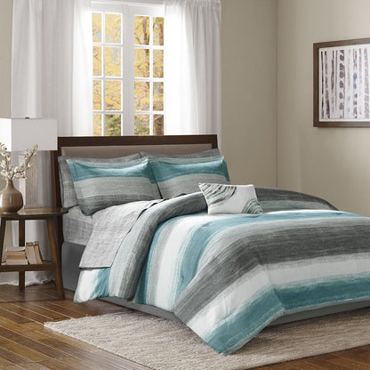 9 Piece Comforter Set with Cotton Bed Sheets