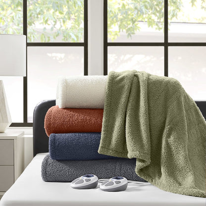 Dream Soft Heated Blanket, Navy color