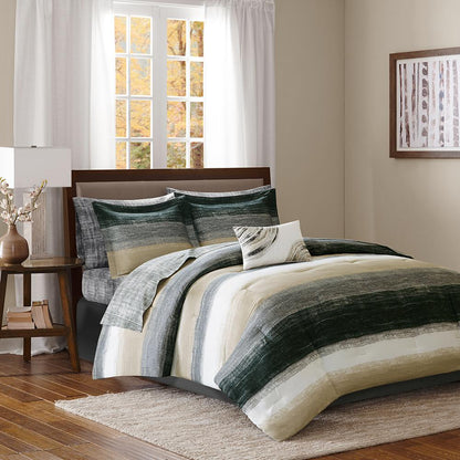 9 Piece Comforter Set with Cotton Bed Sheets