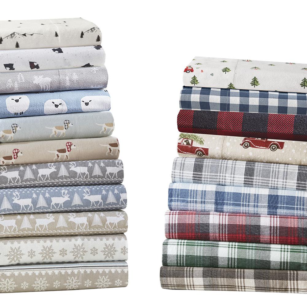 Flannel Sheet Set, Tan Cars color